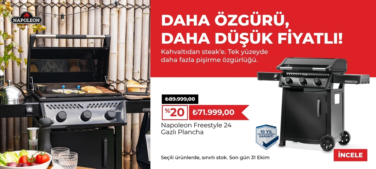 Napoleon Freestyle 24 gazlı plancha kampanyası